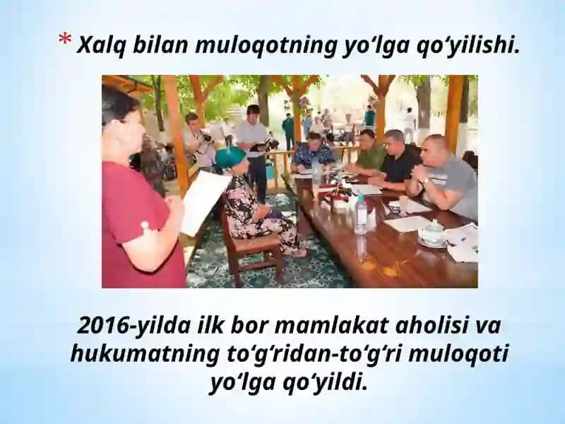 O‘zbekiston Respublikasi Prezidenti SH.M.Mirziyoyev yangi O‘zbekistonning novator rahbari sifatida 4