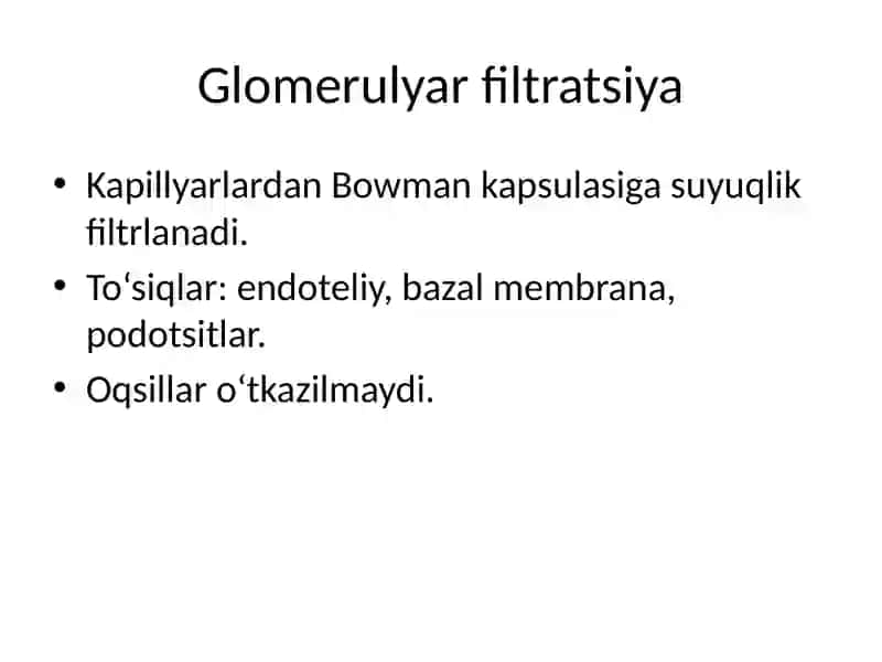 Siydik hosil bo‘lish mexanizmi 4