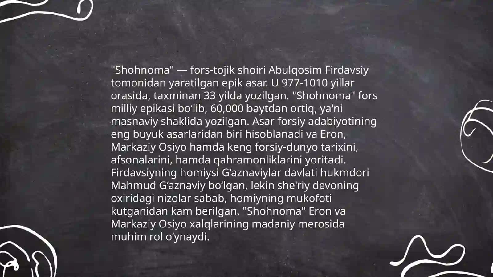 Firdavsiyning,, Shohnoma" asari 4