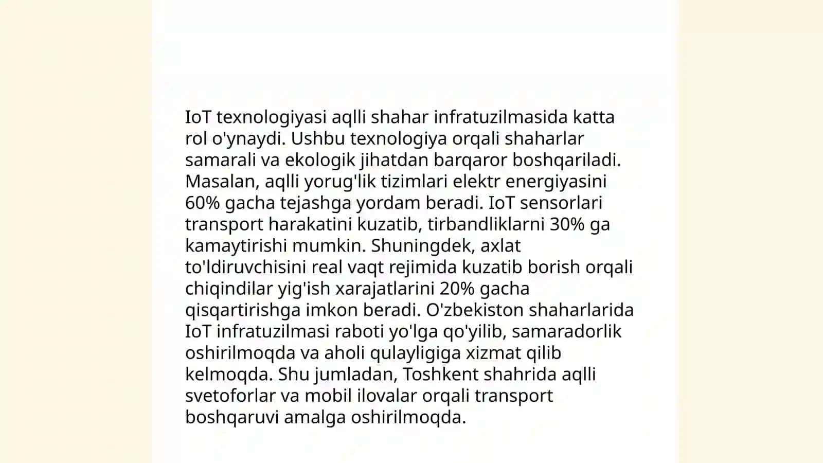 Buyumlar internet va aqlli shaharlar: umumiy ko'rinish 4