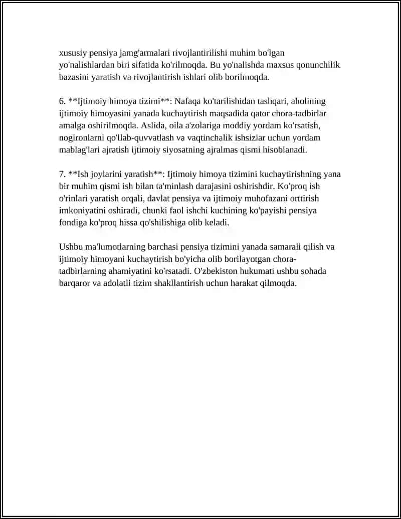 O`ZBEKISTONDA IJTIMOIY SOHADA AMALGA OSHIRILAYOTGAN O`ZGARISHLAR 4
