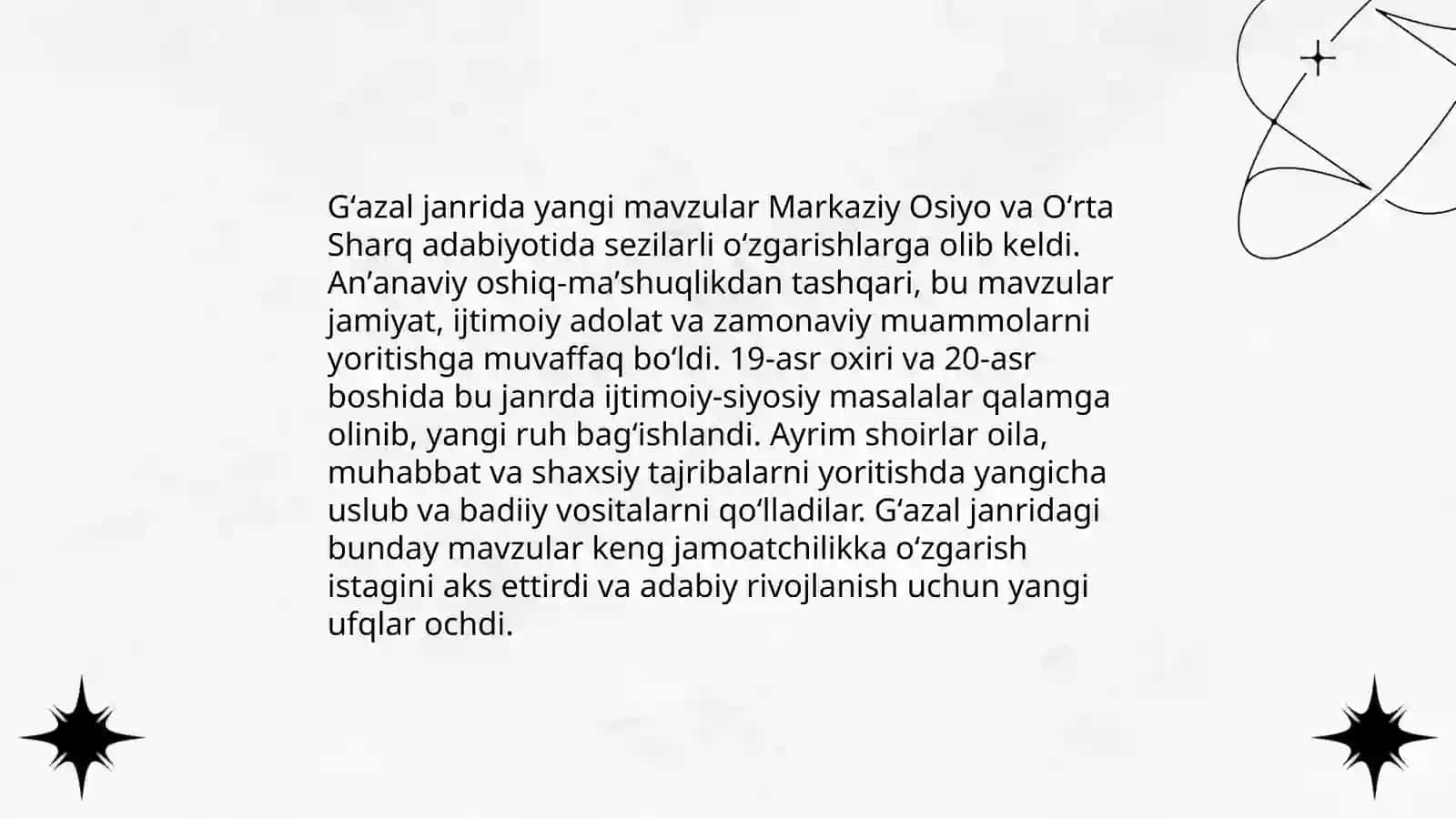 Mustaqillik Davri Sheʼriyatida Gʻazal Janri Tipologiyasi 4