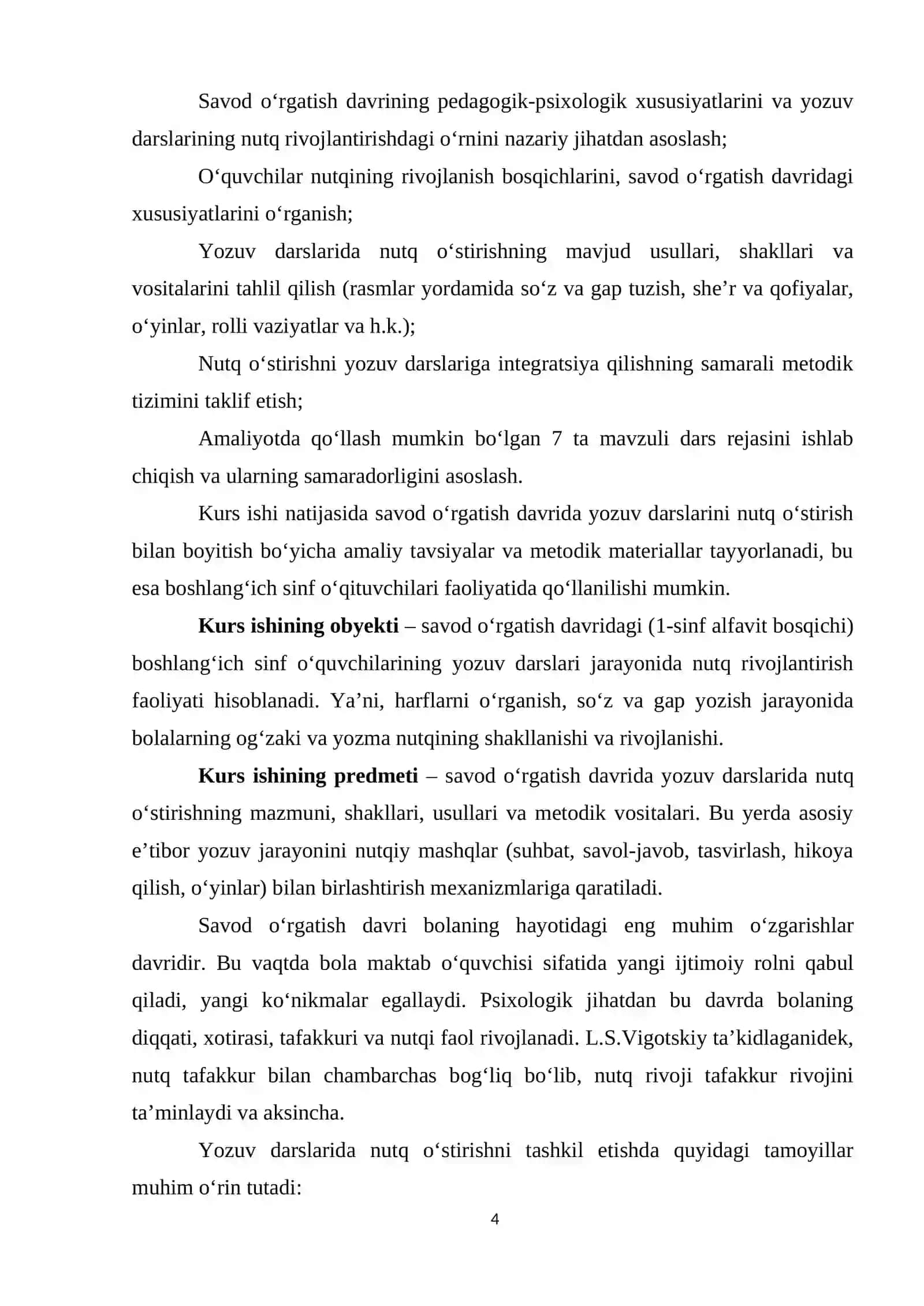 Savod o‘rgatish davri yozuv darslarida nutq o‘stirish 4
