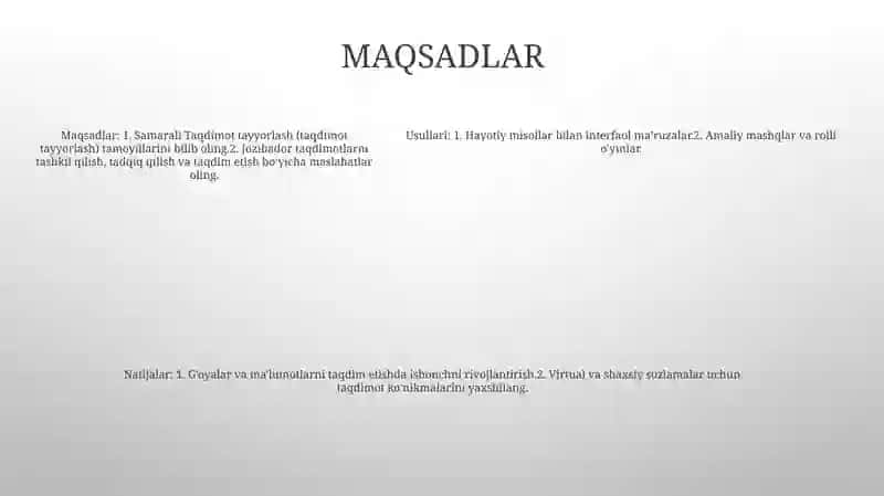 Taqdimot Tayyorlash 4