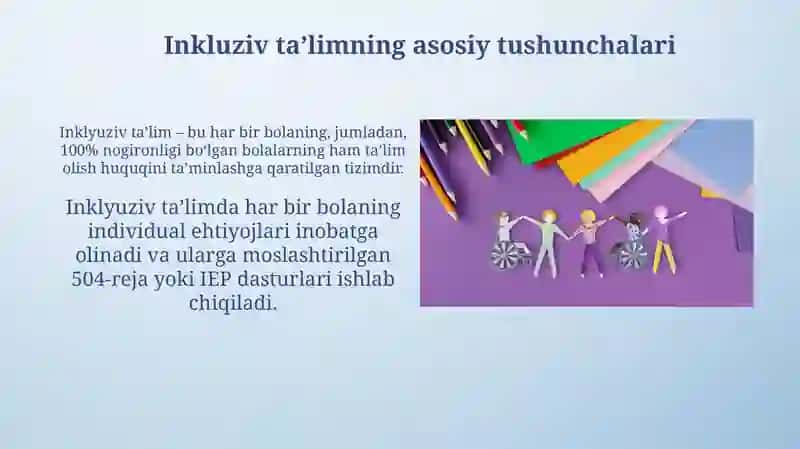 Inklyuziv taʼlim fanining maqsad va vazifalari 4