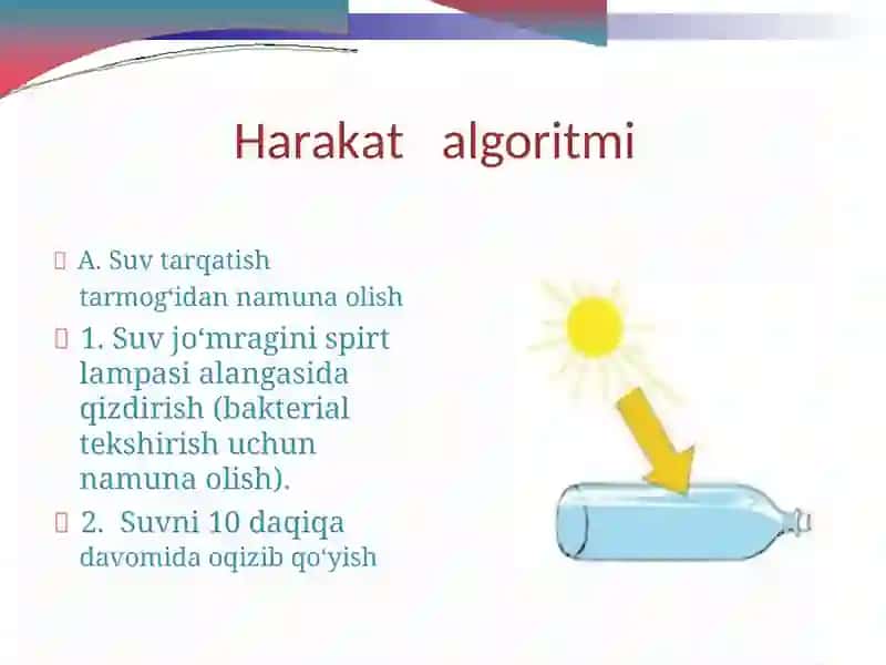 Kommunal gigiena sohasida suv taminoti 4