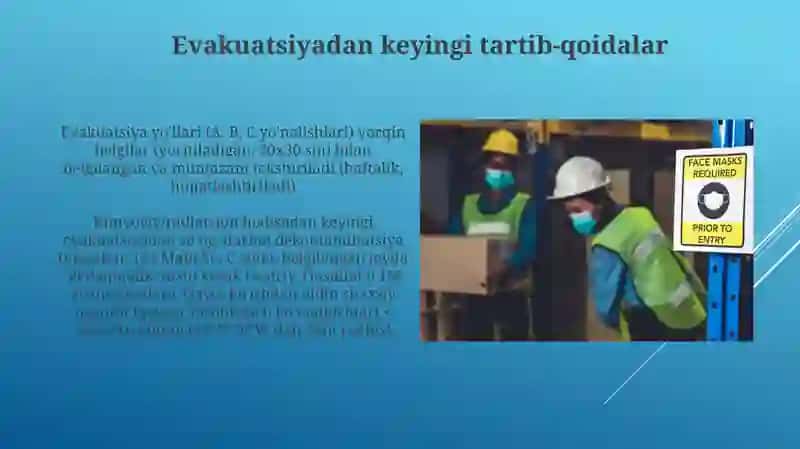 Kimyoviy va radiatsion xavfli holatlarda aholini harakatlanish qoidalari 4