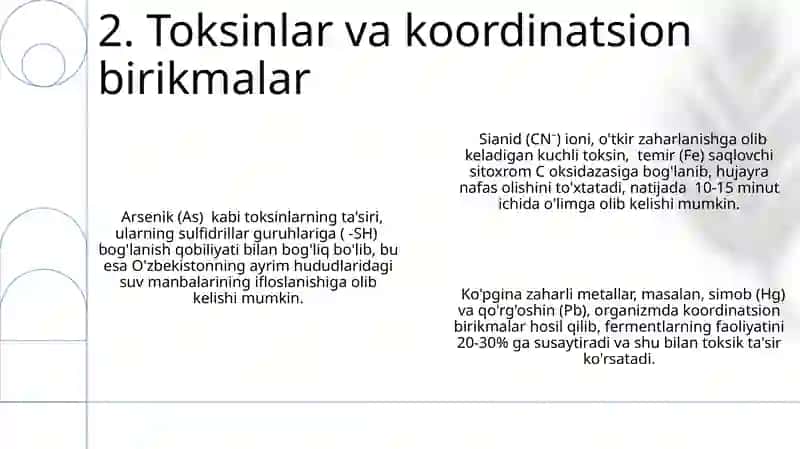Koordinatsion birikmalarning biologik jarayondagi roʻli 4