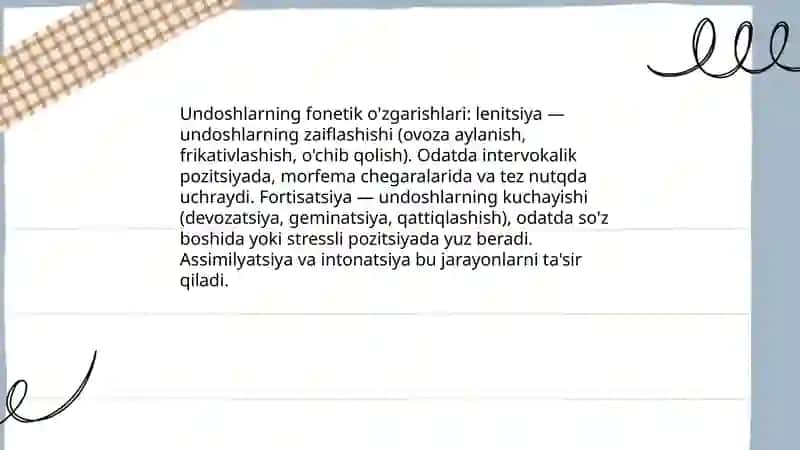 Ona tilining fonetik o'zgarishlari 4