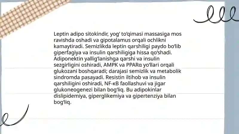 Metabolik sindromning kelib chiqishining biokimyoviy asoslari va asoratlari 4