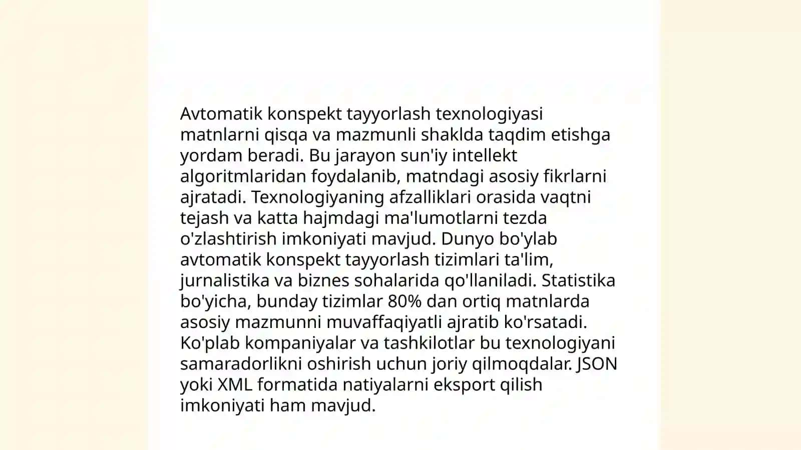 Matnlarni avtomatik qisqartirish 4