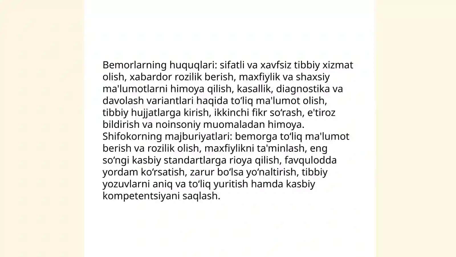 Zamonaviy jamiyatda shifokorning kasbiy faoliyatini huquqiy qo‘llab quvvatlash 4
