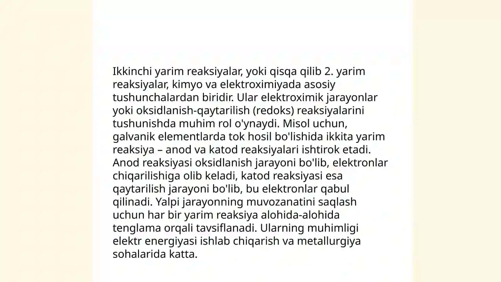 Oksidlanish - qaytarilish reyaksiyalarida yarim ion-elektron tenglamalar 4