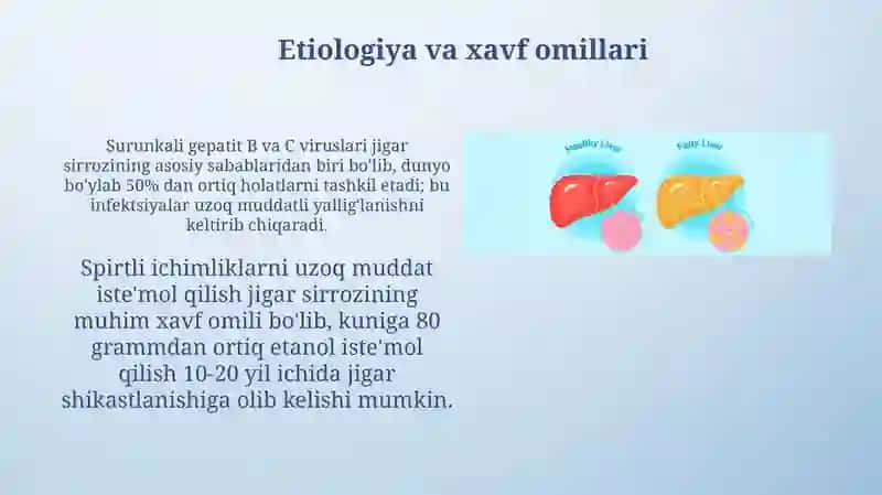 Jigar sirrozi va jigar yetishmovchiligi 4