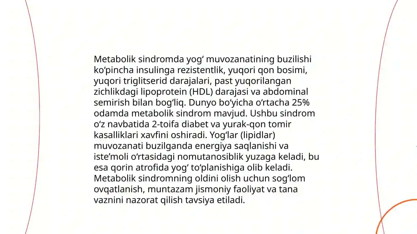 Metabolik sindrom kelib chiqishining biokimyoviy asoslari va asoratlari 4