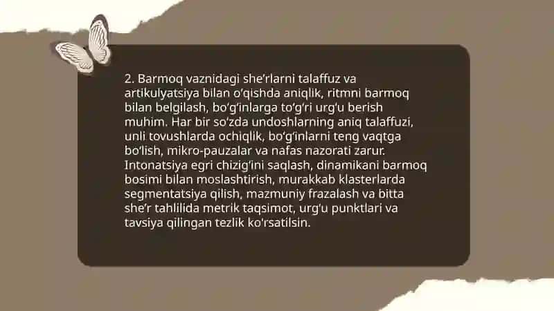 Barmoq vaznidagi sheʼrlarni ifodali oʻqish 4