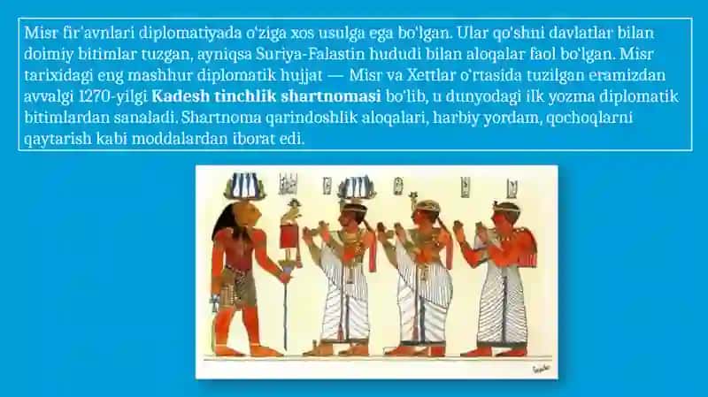 Qadimgi davrda xalqaro munosabatlar va diplomatiya 4