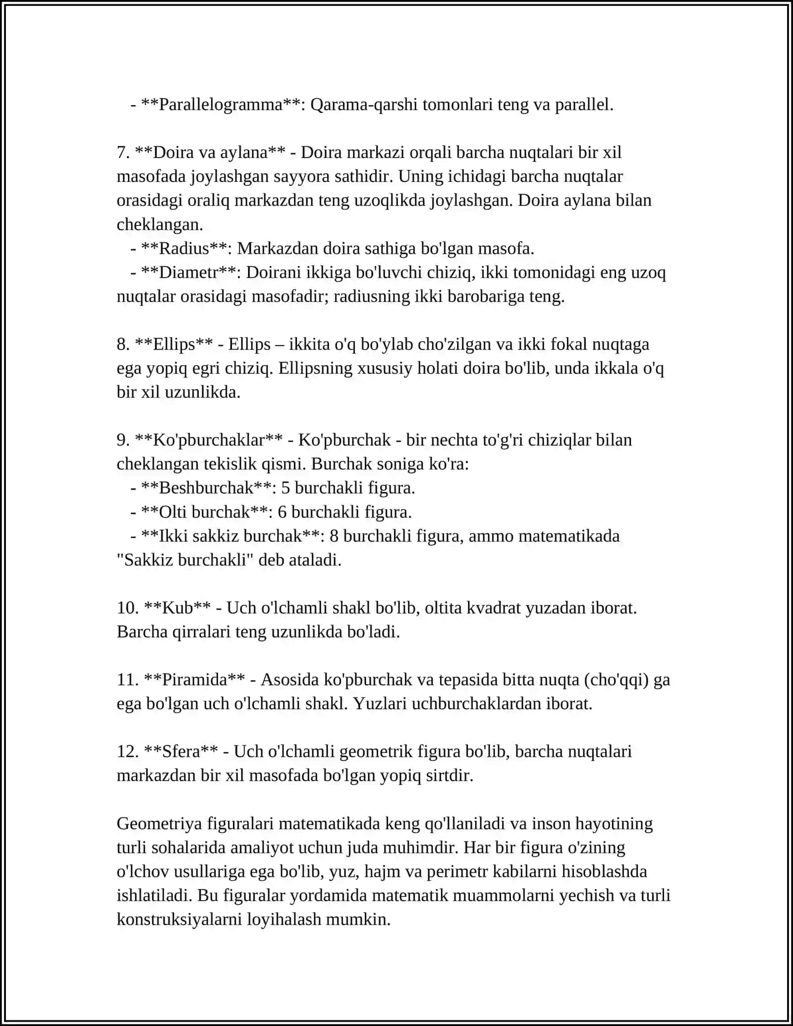 CHIZMA GEOMETRIYA VA MUHANDISLIK GRAFIKASI 4