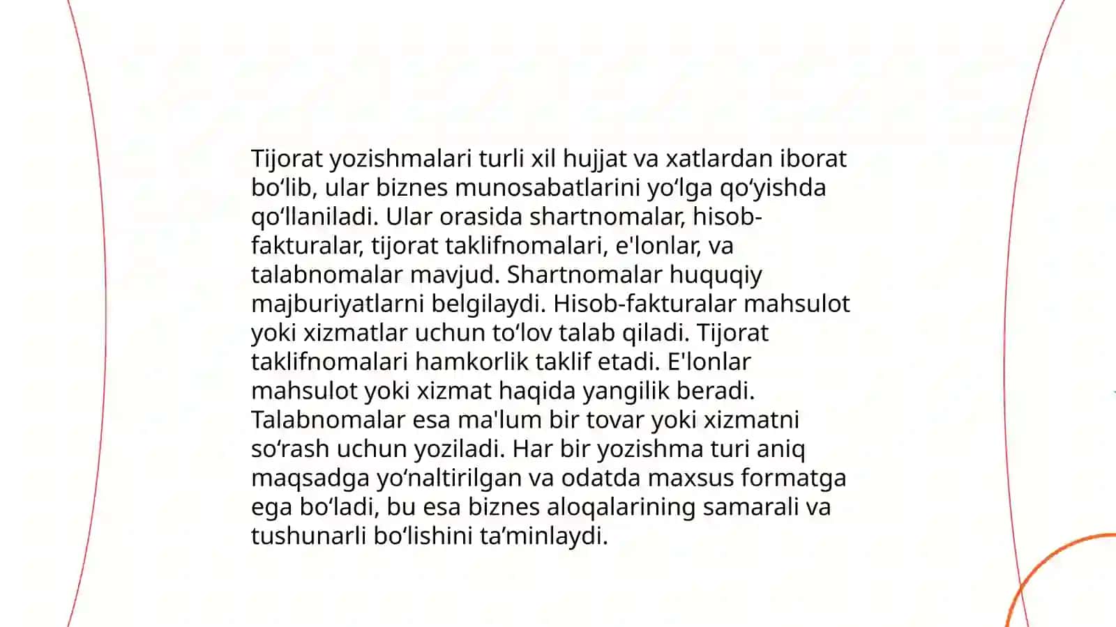 Diplomatik va tijorat yozishmalari 4