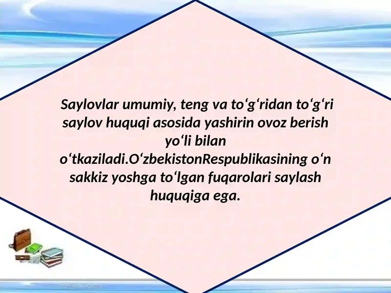 Yangi tahrirdagi O'zbekiston Respublikasi Konstitutsiyasida saylov tizimi 4