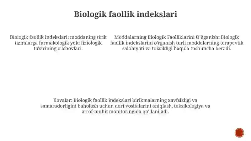 Moddalarning Biologik Faolliklarini OʻRganish 4