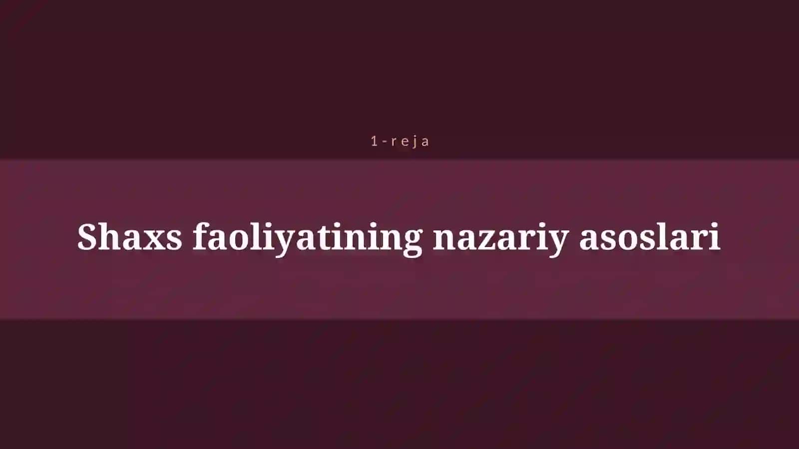 SHAXS FAOLIYATI 4