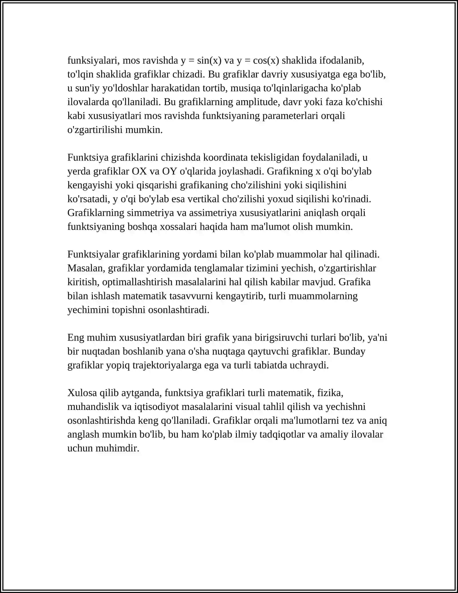 FUNKSIYALARNING BERILISH USULARI GA REFERAT 4