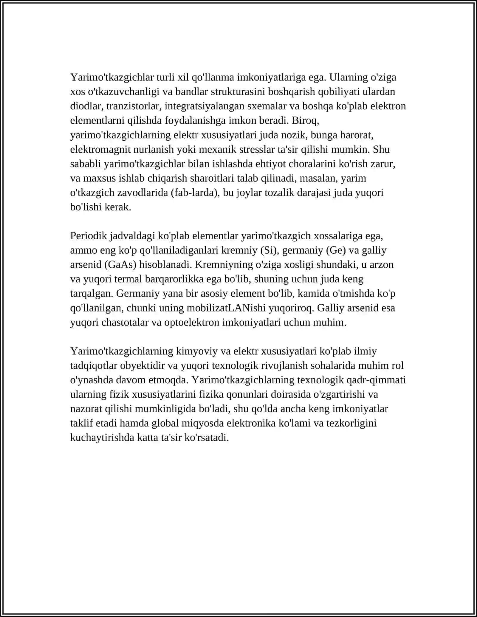 YARIMO'TKAZGICH VA DIELEKTRIKADAN FOTOELKTRON EMISSYANING O'ZIGA XOSILIGI 4