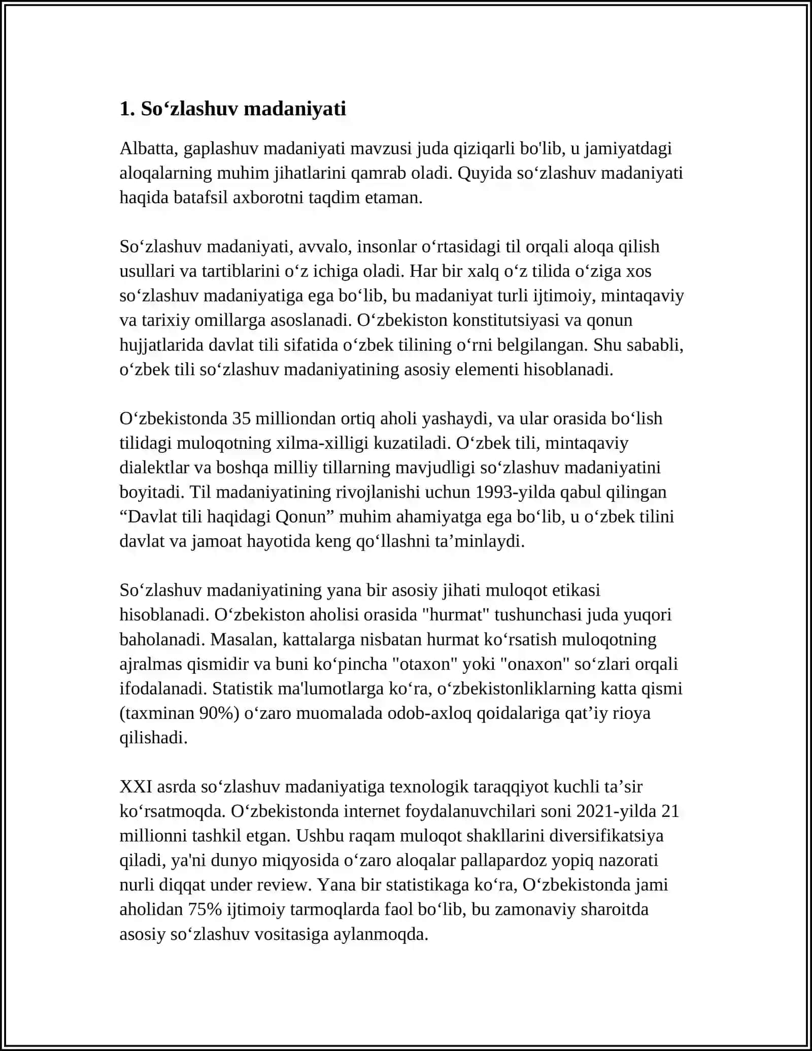 SOHADA O‘ZBEK TILIDA MULOQOT VA KOMMUNIKATSIYA JARAYONI 4