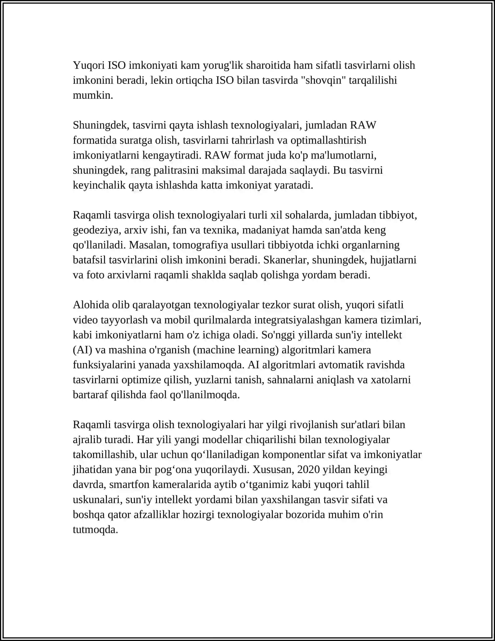 RAQAMLI FOTOGRAMMETRIYADA GEODEZIYA VA KARTOGRAFIYA 4