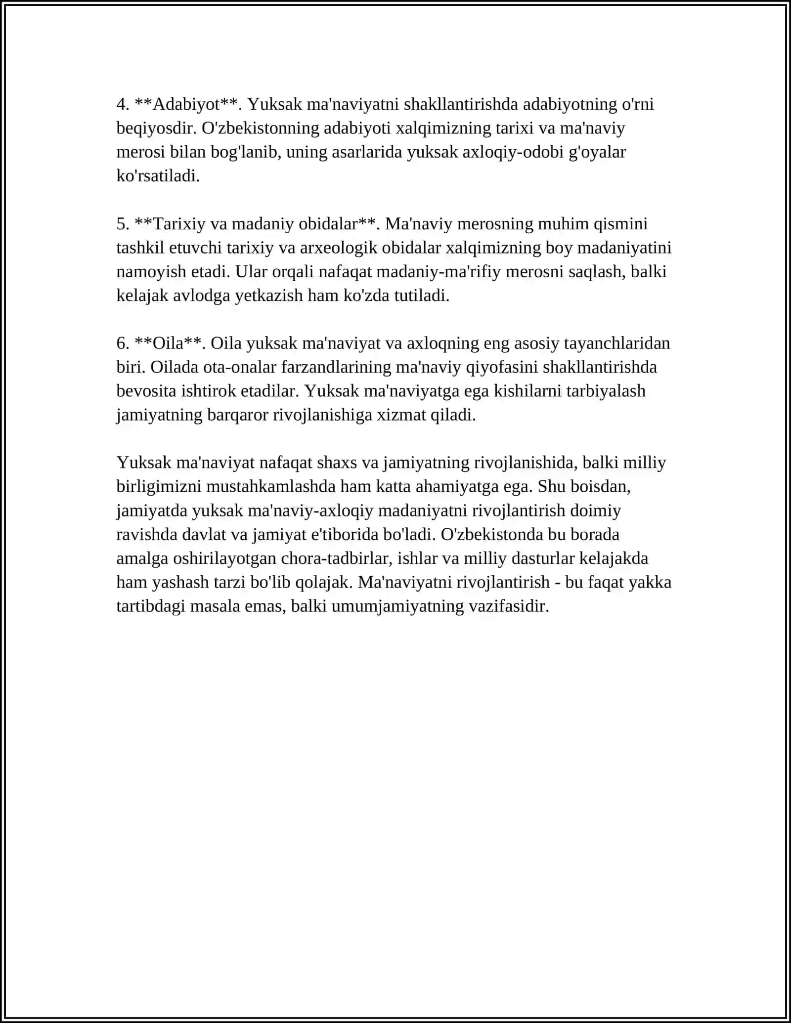 "YUKSAK MA'NAVIYAT YENGILMAS KUCH" ASARINING MAZMUN MOHIYATI 4