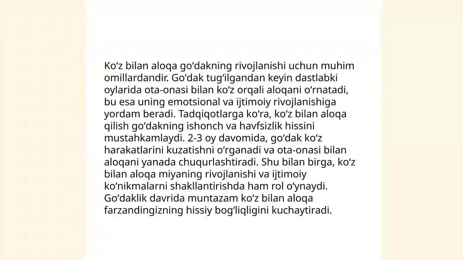 Goʻdaklik davrida psixik rivojlanishda kattalar bilan emotsional muloqotning ahamiyati 4