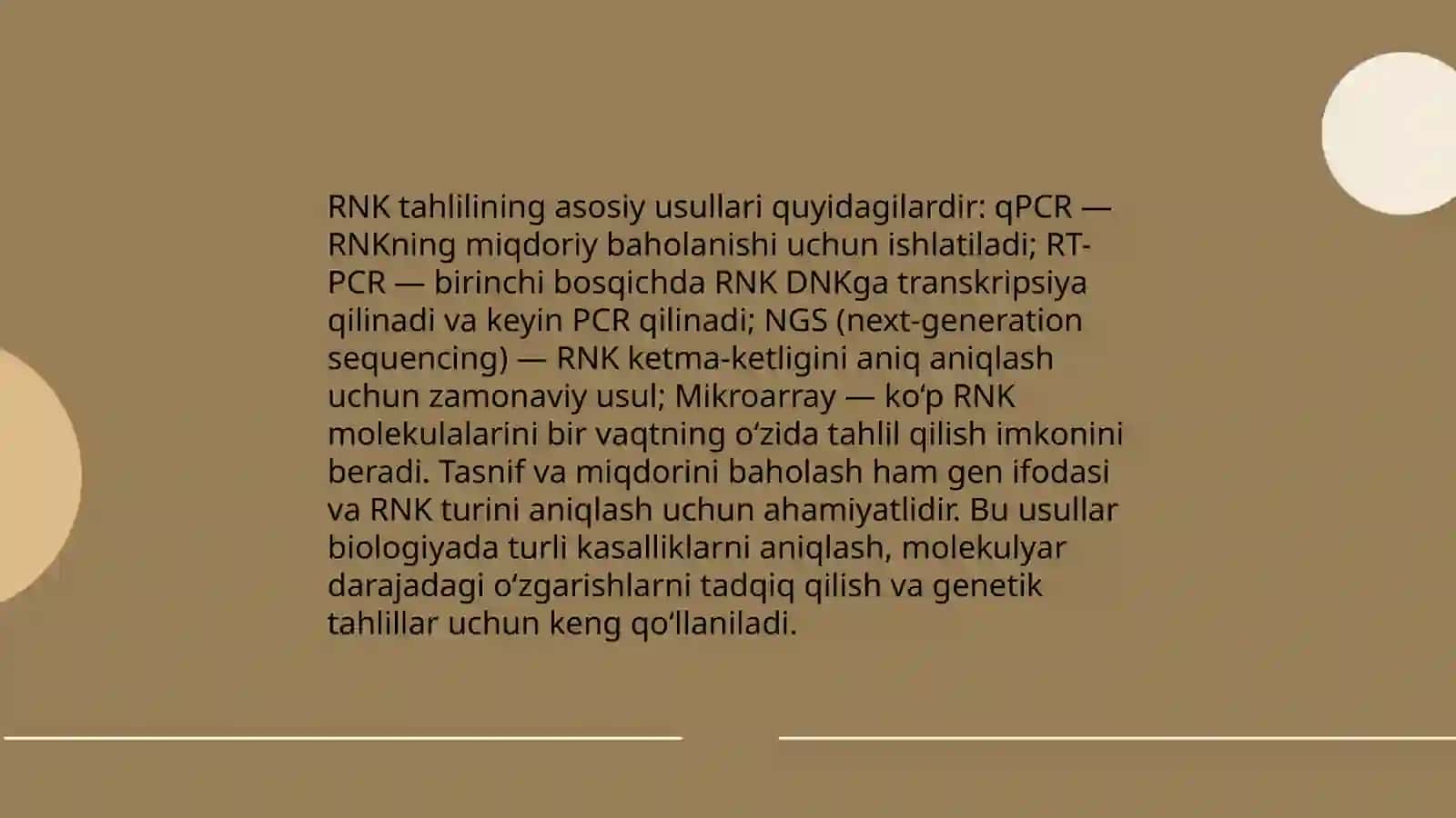 Odamsa miyyasi hujayralaridagi RNKning tahlili 4