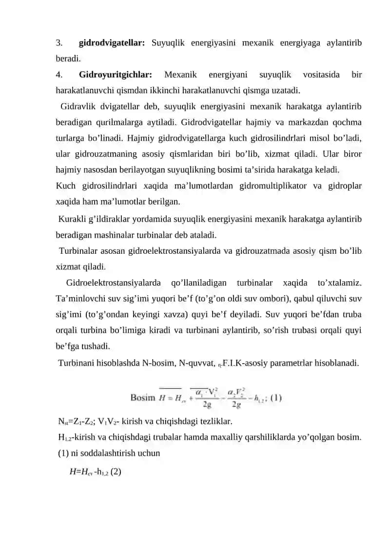 PNEVMATIK VA GIDRAVLIK YURITMALARNI GEOMETRIK PARAMETRLARINI HISOBLAB STANDARTDAN TANLASH 4