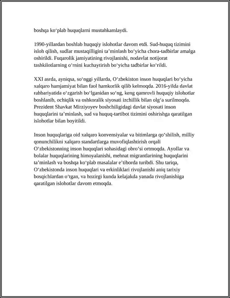Inson haq-huquqlari va erkinliklarining tarixiy bosqichlari 4