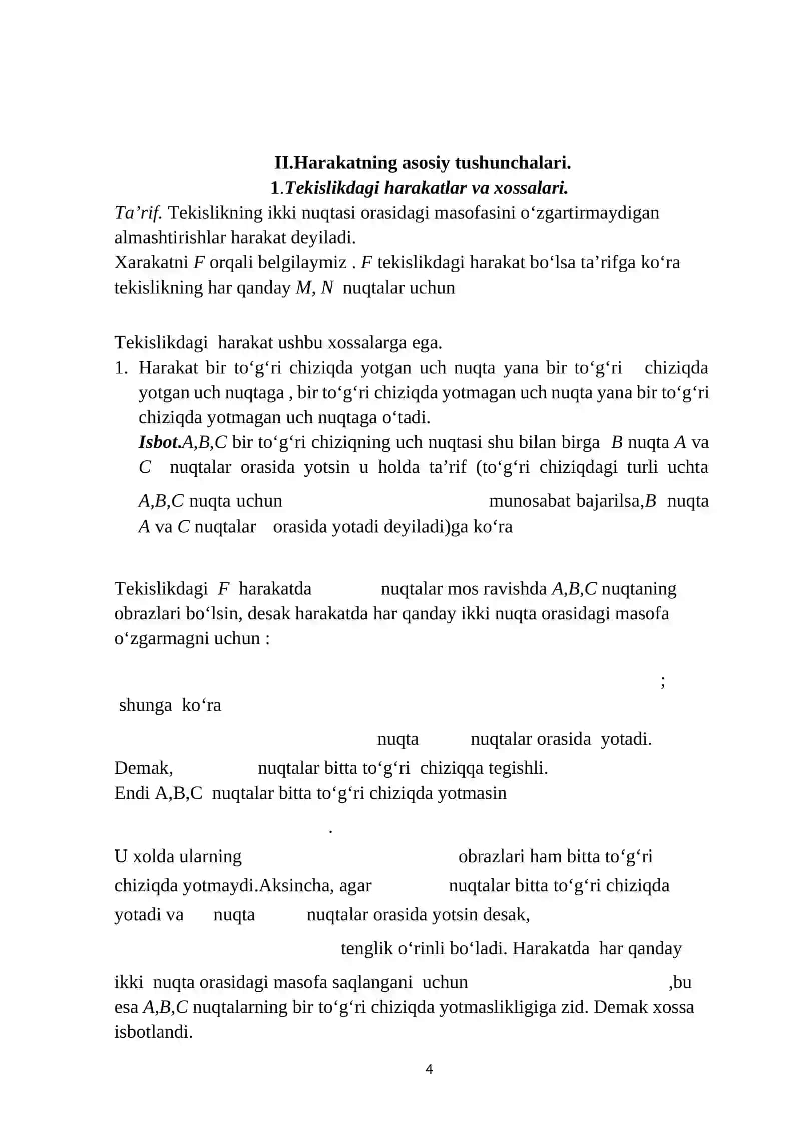 HARAKAT VA UNING TURLARI 4