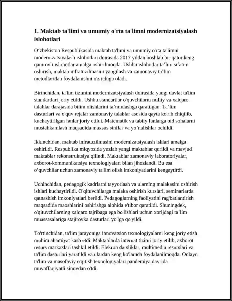 OʻZBEKISTON RESPUBLIKASIDA IJTIMOIY SOHADAGI ISLOHOTLAR 4
