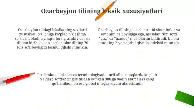 Ozarbayjon tilining fonetik,leksikvagrammatikxususiyatlari 4
