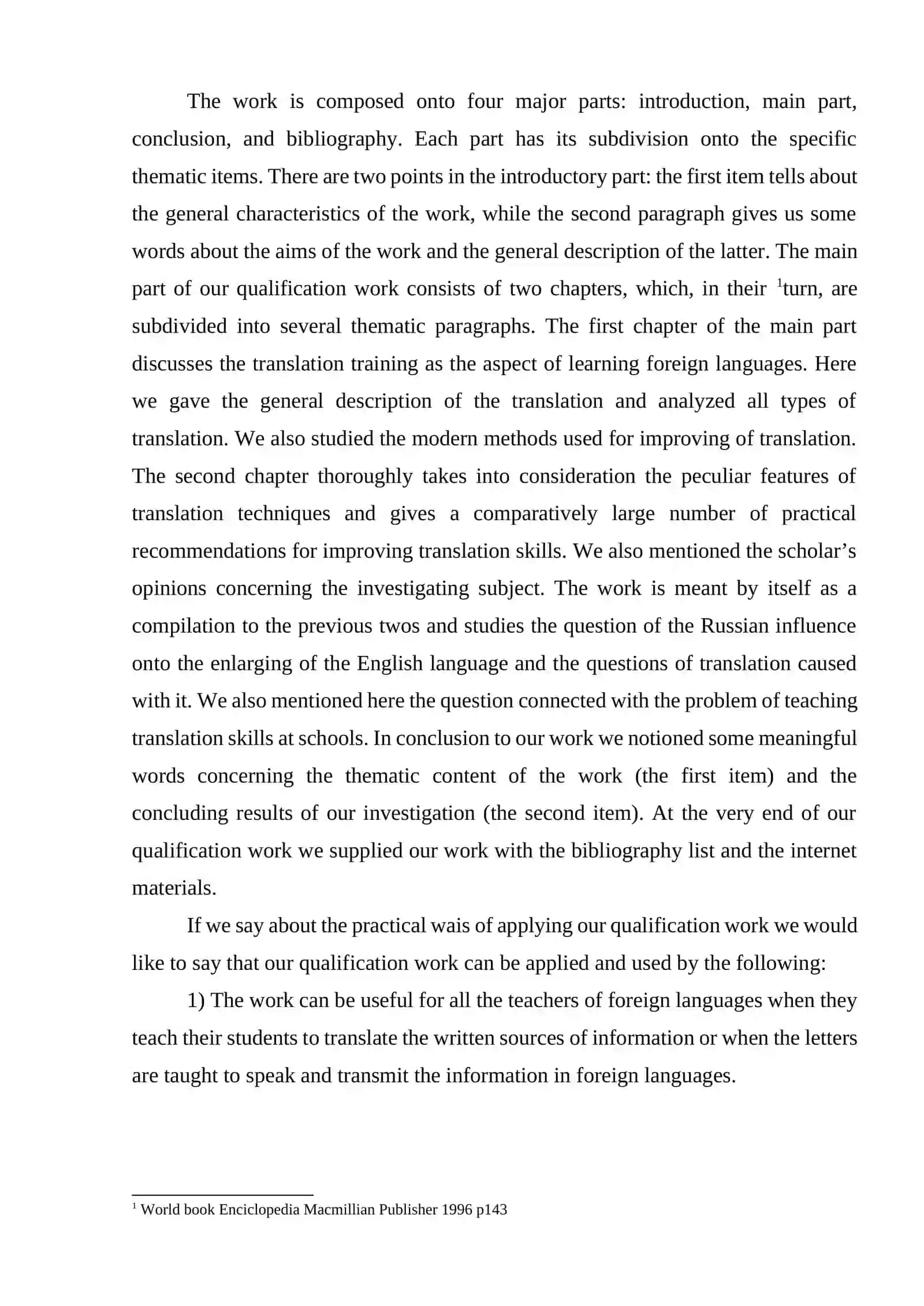 Increasing influence of translation in language acquisition 4