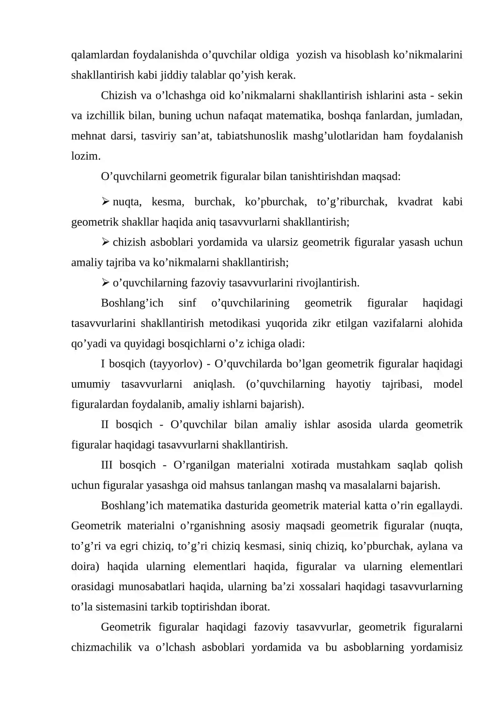 Geometriya elementlarini o‘rgatish usullari 4