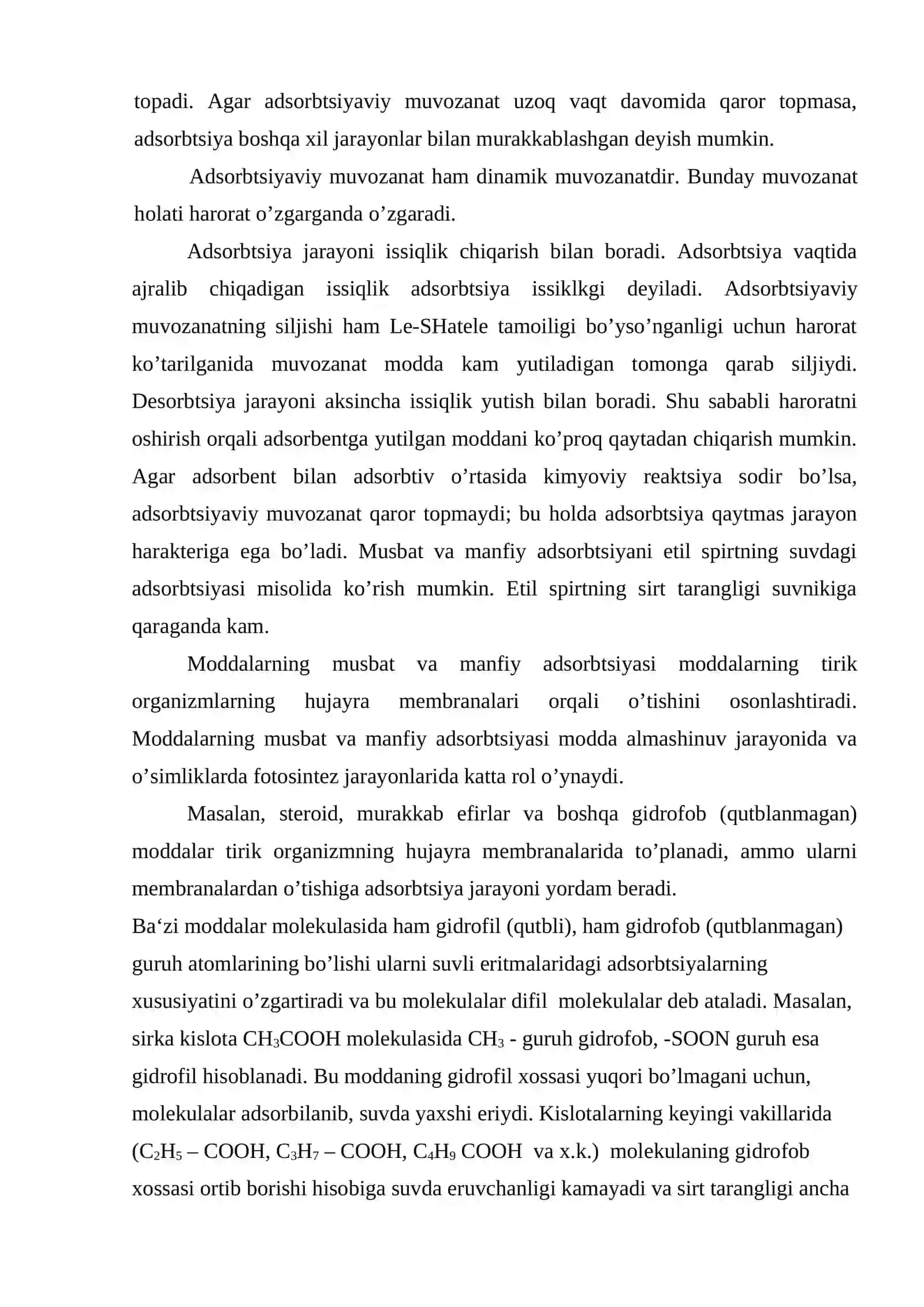 Kimyo texnologiya fakulteti 201-kimyo guruhi talabasi Eshchanova Zulxumorning 4