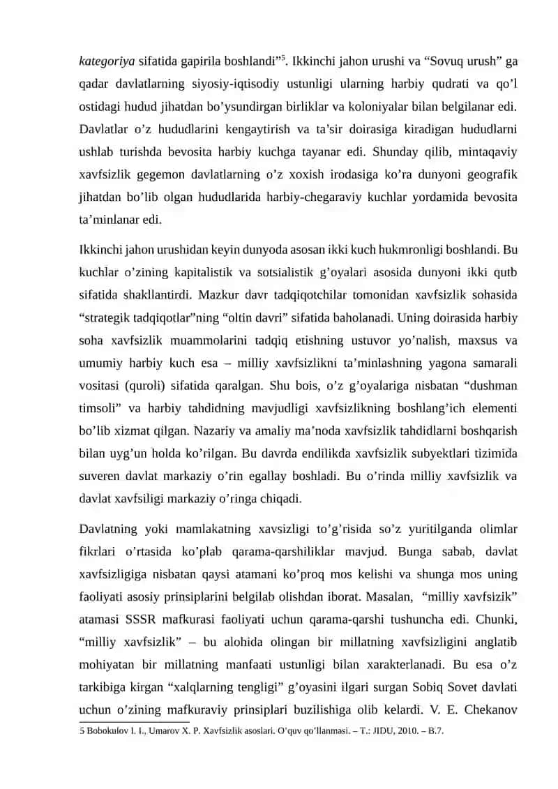 Xavfsizlik kishilik jamiyati mavjudligining muhim sharti 4