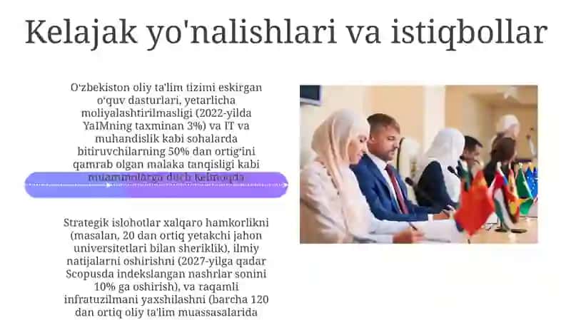 Oliy ta'limga kirishni kengaytirish 4