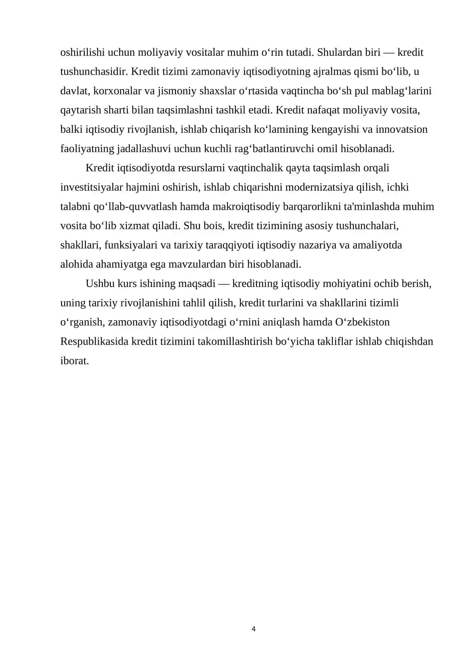 KREDIT MOHIYATI VAZIFALARI VA TURLARI 4