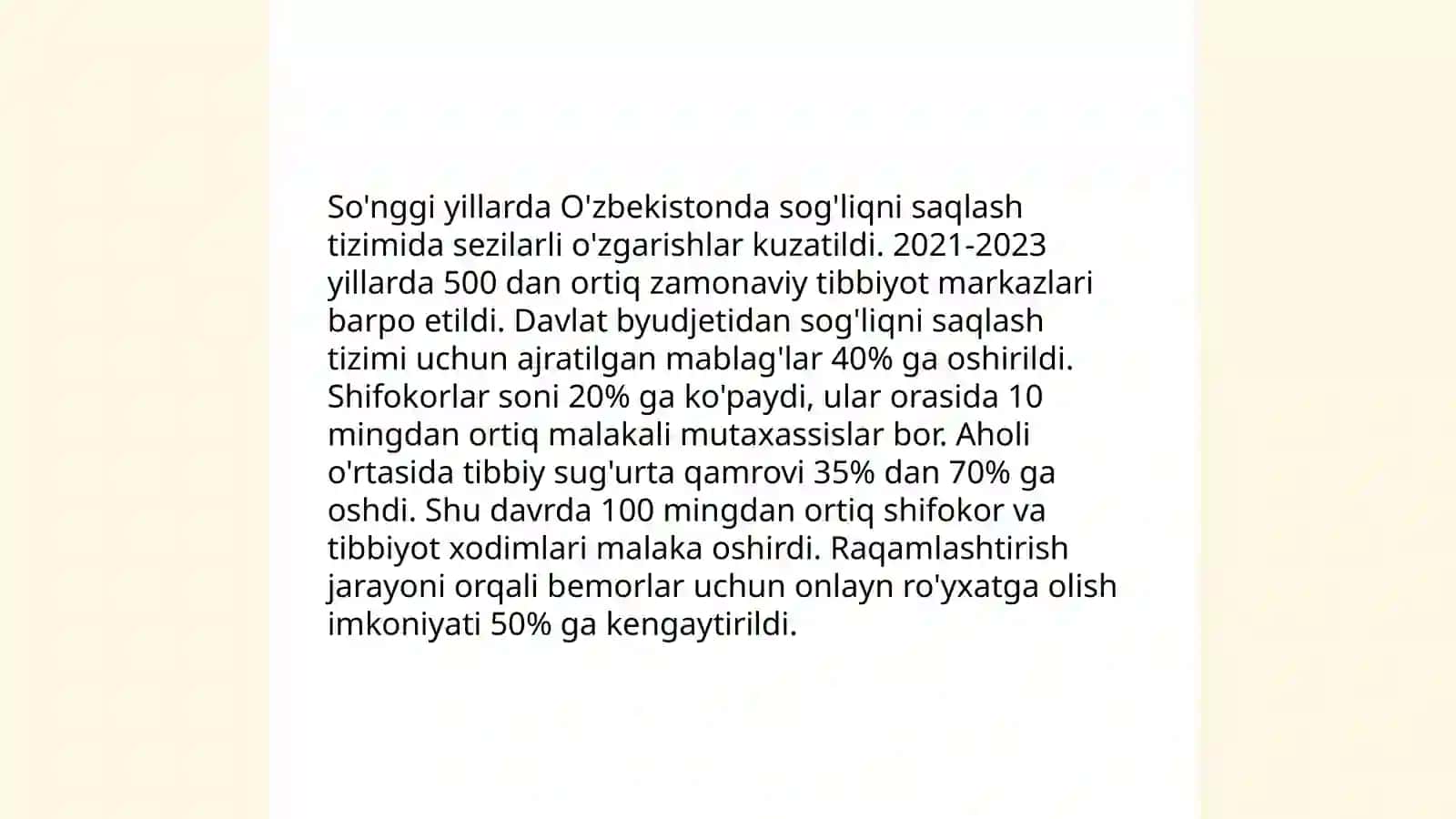 Ozbekiston Respublikasida ijtimoiy sohadegi islohatlar 4