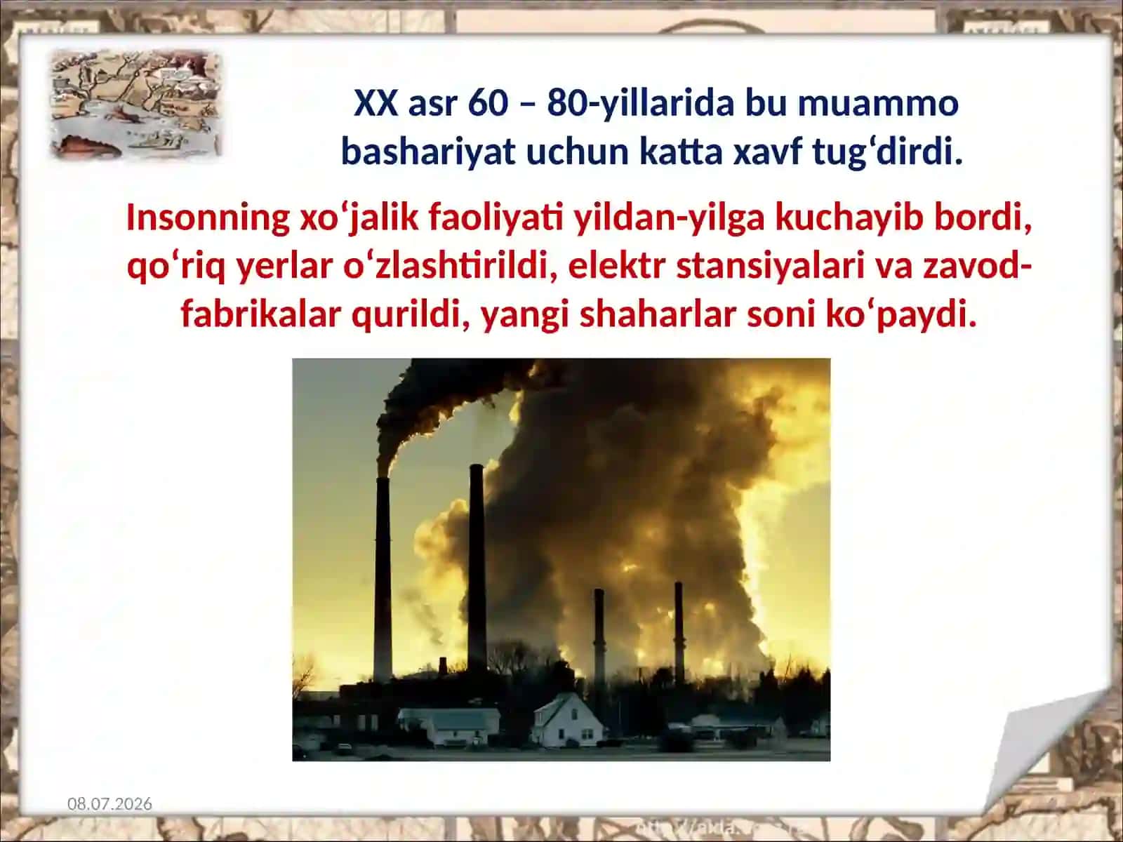 O‘zbekistonda ekologik vaziyatning og‘irlashishi va Orol fojiasi 4