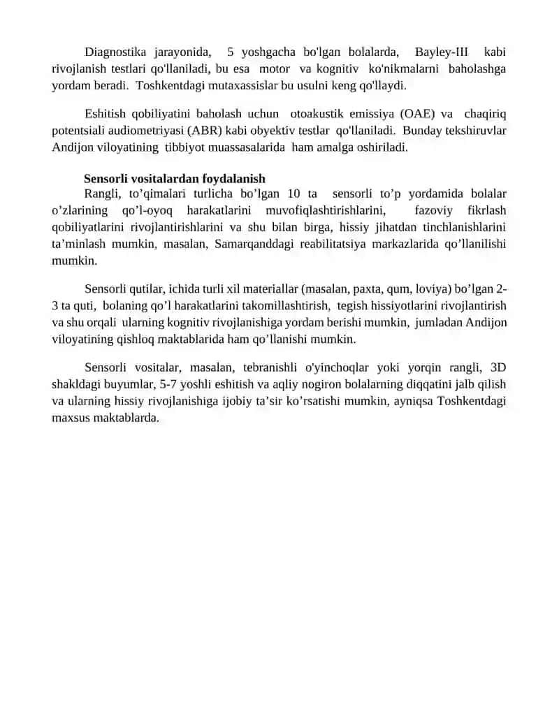 Eshitishida va aqliy rivojlanishida nuqsoni boʻlgan bolalarni oʻqitish 4