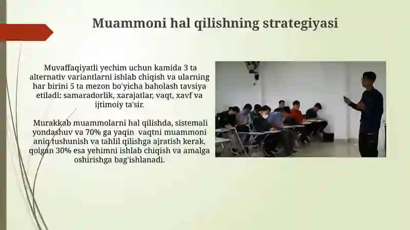 Sodda va murakkab masalalar, masala tuzish va uni yechish 4