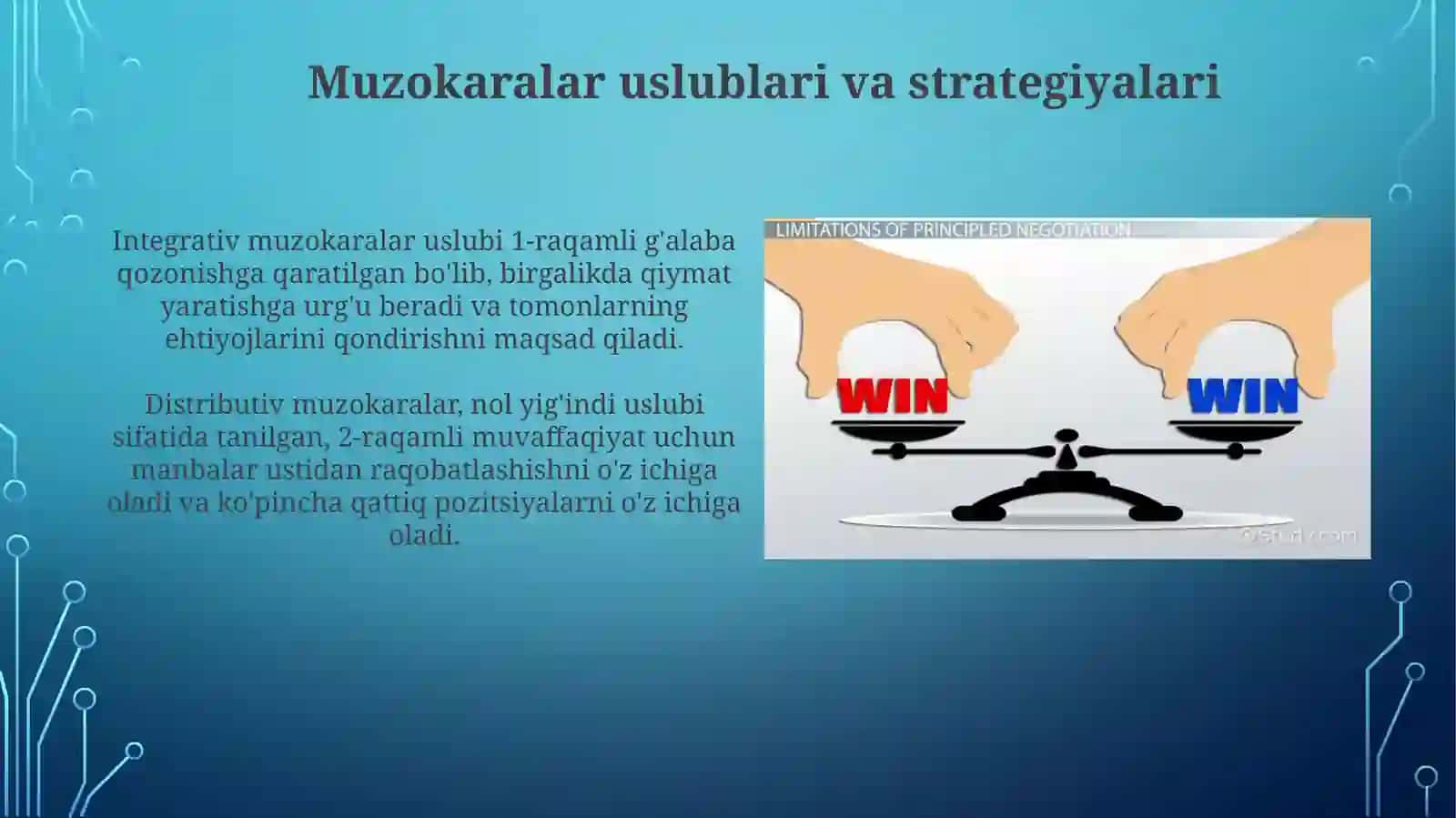 Karparativ mojarolarni hal etishda muzokara vositalaridan foydalanish samaradorligi 4