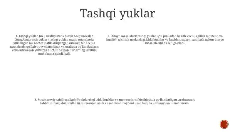 Ko‘P Oraliqlistatik Statik Aniq Balkalar Quzg‘Almas Tashqi Yuklar 4